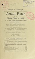 view [Report 1937] / Medical Officer of Health, Aberystwyth Borough.