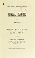 view [Report 1937] / Medical Officer of Health, Aled R.D.C.