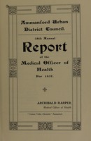 view [Report 1937] / Medical Officer of Health, Ammanford U.D.C.