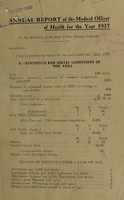 view [Report 1937] / Medical Officer of Health, Bala U.D.C.