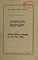 view [Report 1939] / Medical Officer of Health, Bala U.D.C.