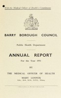 view [Report 1951] / Medical Officer of Health, Barry Borough.