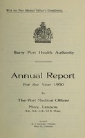 view [Report 1950] / Barry Port Health Authority.