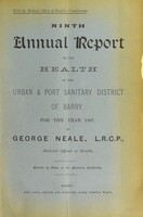 view [Report 1897] / Medical Officer of Health, Barry Urban and Port Sanitary District.