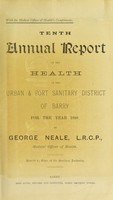 view [Report 1898] / Medical Officer of Health, Barry Urban and Port Sanitary District.