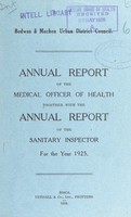 view [Report 1925] / Medical Officer of Health, Bedwas & Machen U.D.C.