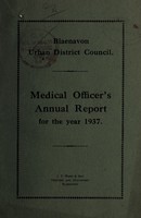 view [Report 1937] / Medical Officer of Health, Blaenavon U.D.C.