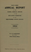 view [Report 1953] / School Medical Officer of Health, Breconshire County Council.