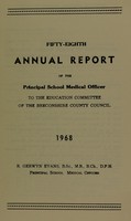 view [Report 1968] / School Medical Officer of Health, Breconshire County Council.