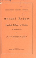 view [Report 1953] / Medical Officer of Health, Breconshire County Council.