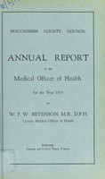 view [Report 1954] / Medical Officer of Health, Breconshire County Council.