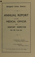 view [Report 1947] / Medical Officer of Health, Bridgend Local Board / U.D.C.