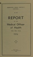 view [Report 1954] / Medical Officer of Health, Bridgend Local Board / U.D.C.