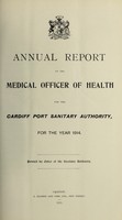 view [Report 1914] / Medical Officer of Health, Cardiff Port Sanitary Authority.