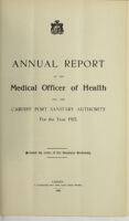 view [Report 1925] / Medical Officer of Health, Cardiff Port Sanitary Authority.