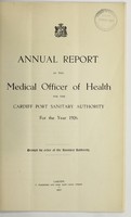 view [Report 1926] / Medical Officer of Health, Cardiff Port Sanitary Authority.