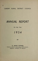 view [Report 1954] / Medical Officer of Health, Cardiff (Union) R.D.C.