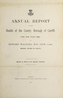 view [Report 1898] / Medical Officer of Health, Cardiff County Borough & Port.