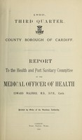 view [Report 1899] / Medical Officer of Health, Cardiff County Borough & Port.