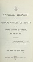 view [Report 1900] / Medical Officer of Health, Cardiff County Borough & Port.