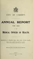 view [Report 1923] / Medical Officer of Health, Cardiff County Borough & Port.