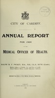 view [Report 1924] / Medical Officer of Health, Cardiff County Borough & Port.