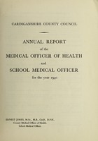 view [Report 1940] / Medical Officer of Health, Cardiganshire County Council.