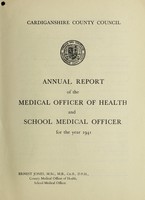 view [Report 1941] / Medical Officer of Health, Cardiganshire County Council.