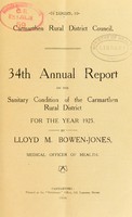 view [Report 1925] / Medical Officer of Health, Carmarthen (Union) R.D.C.