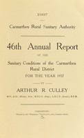 view [Report 1937] / Medical Officer of Health, Carmarthen (Union) R.D.C.