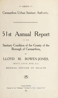 view [Report 1923] / Medical Officer of Health, Carmarthen County Borough.