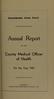 view [Report 1951] / Medical Officer of Health, Carmarthenshire County Council.