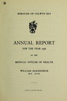 view [Report 1938] / Medical Officer of Health, Colwyn Bay Borough.