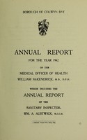 view [Report 1942] / Medical Officer of Health, Colwyn Bay Borough.