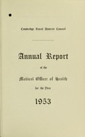 view [Report 1953] / Medical Officer of Health, Cowbridge R.D.C.