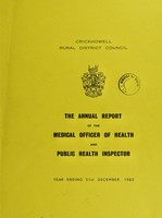 view [Report 1962] / Medical Officer of Health, Crickhowell R.D.C.