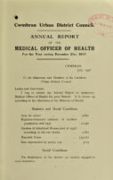 view [Report 1937] / Medical Officer of Health, Cwmbran U.D.C.