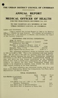 view [Report 1952] / Medical Officer of Health, Cwmbran U.D.C.