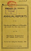 view [Report 1938] / Medical Officer of Health, Denbigh Borough.