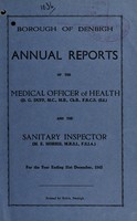 view [Report 1943] / Medical Officer of Health, Denbigh Borough.