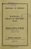 view [Report 1953] / Medical Officer of Health, Denbigh Borough.