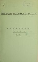 view [Report 1951] / Medical Officer of Health, Deudraeth R.D.C.