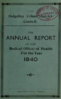 view [Report 1940] / Medical Officer of Health, Dolgellau / Dolgelley U.D.C.