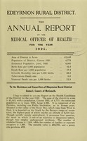 view [Report 1925] / Medical Officer of Health, Edeyrnion R.D.C.