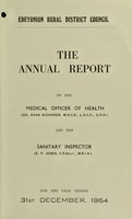 view [Report 1954] / Medical Officer of Health, Edeyrnion R.D.C.