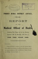 view [Report 1925] / Medical Officer of Health, Forden R.D.C.