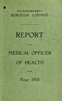 view [Report 1954] / Medical Officer of Health, Haverfordwest Borough.