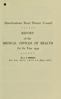 view [Report 1949] / Medical Officer of Health, Haverfordwest R.D.C.