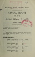 view [Report 1943] / Medical Officer of Health, Hiraethog R.D.C.