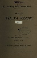 view [Report 1951] / Medical Officer of Health, Hiraethog R.D.C.